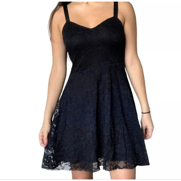 Free People Dresses & Skirts - Free People Reflected Moonlight Lace Dress Black NWOT Size XS Prom Whimsigoth